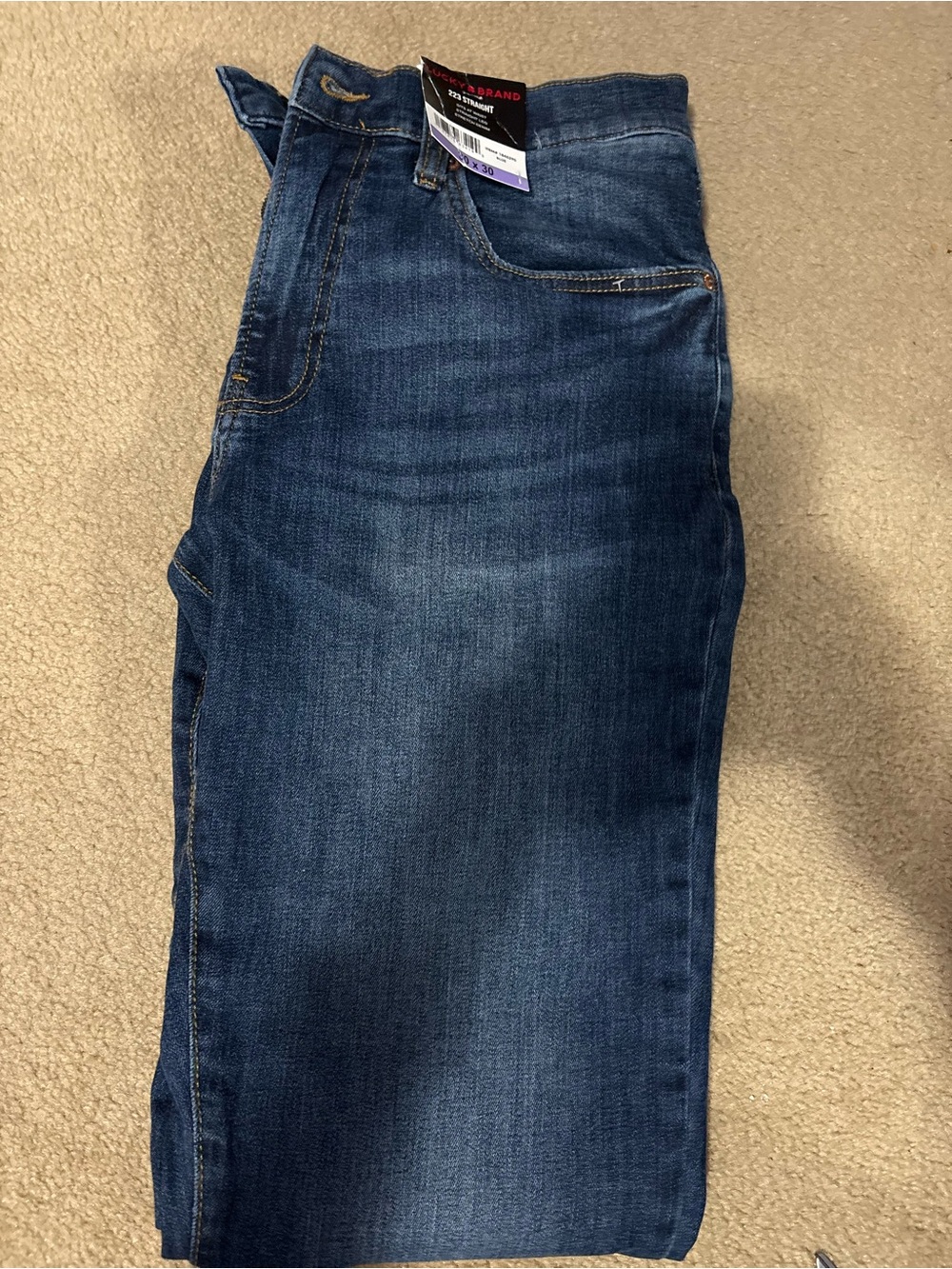 Lucky Brand Men's Straight Jeans in Dark Blue Wash 30x30